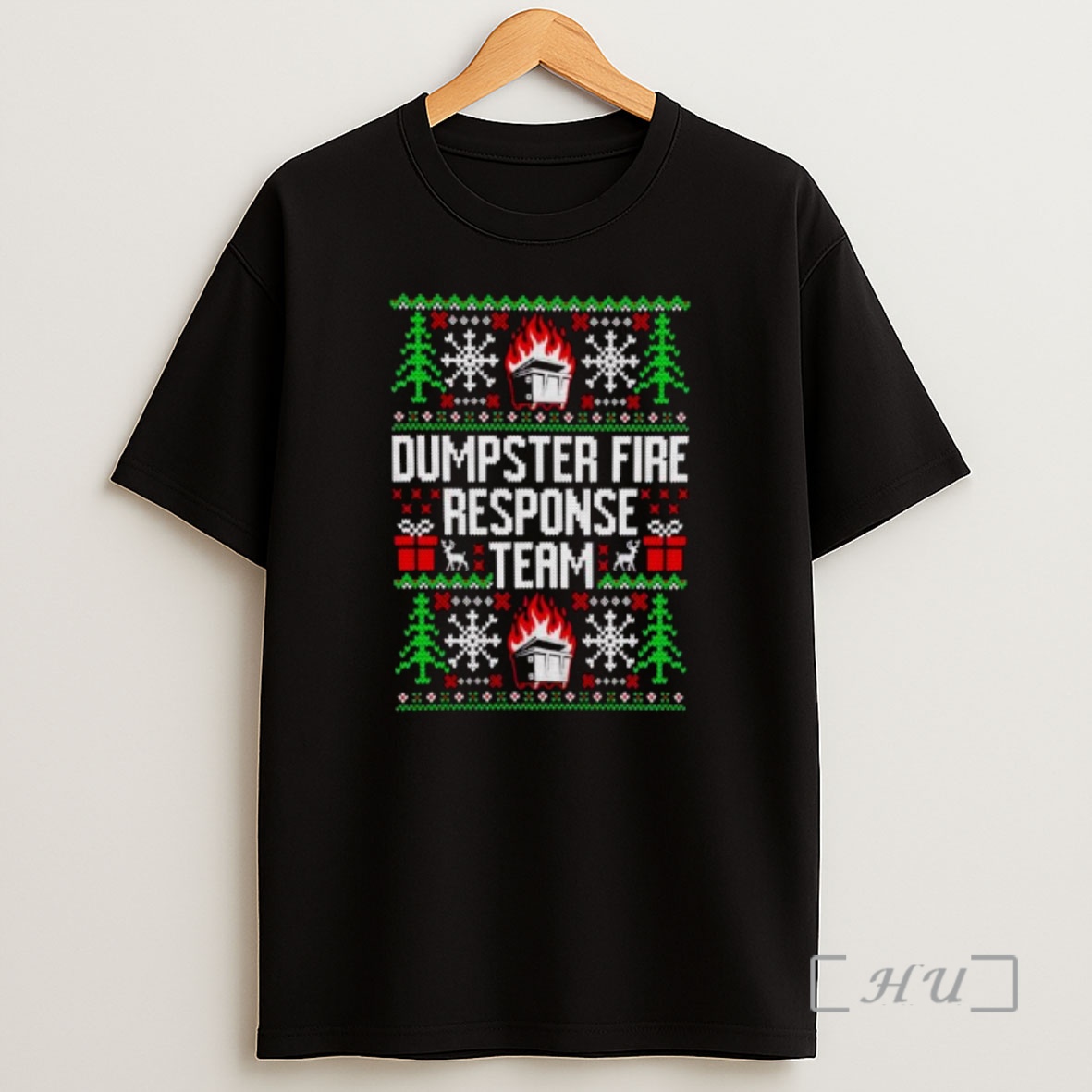 Officials Dumpster Fire Response Team Ugly Christmas Ornaments Premium Shirt Sweatshirt Tee