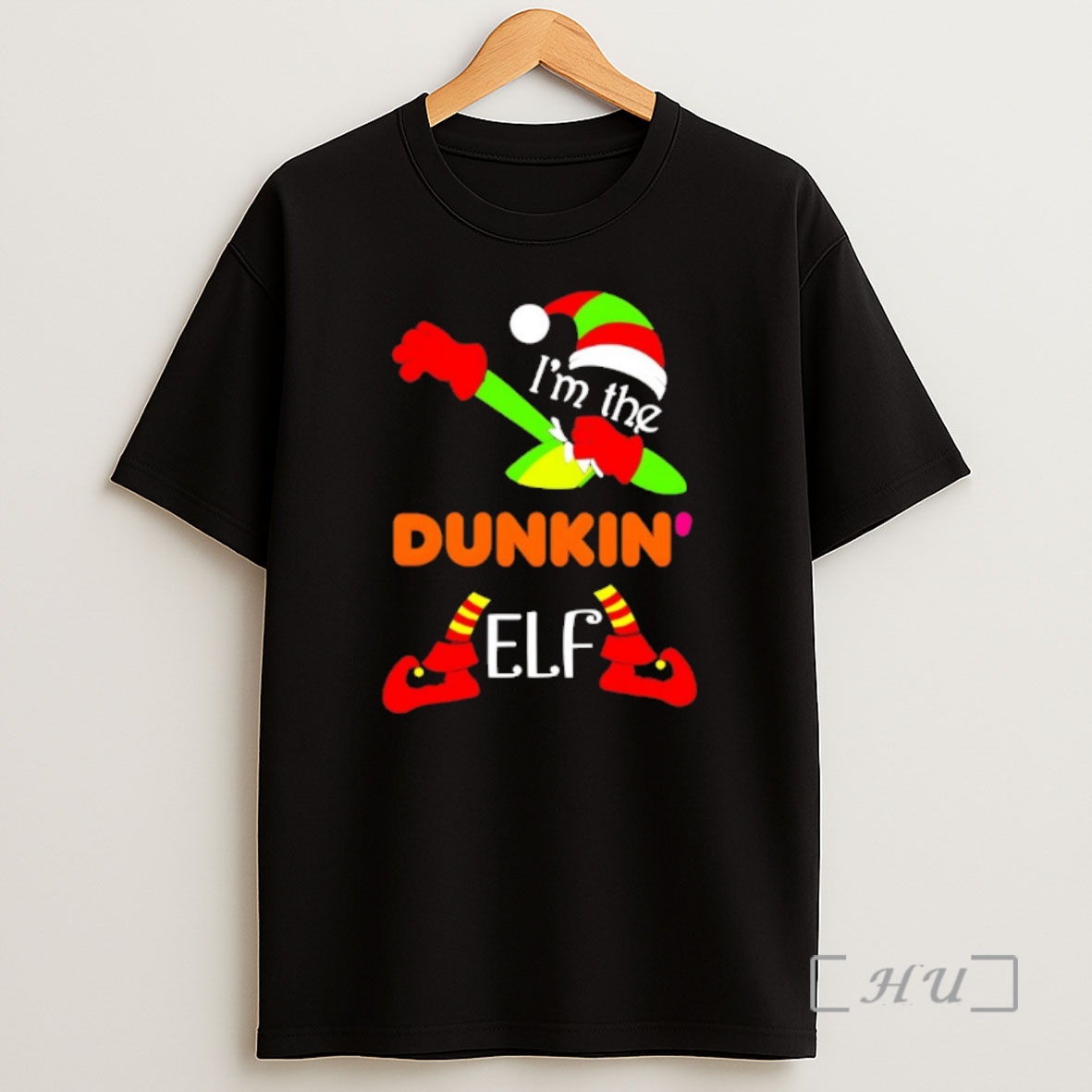 Officials Dunkin Donuts Im The Elf Dabbing Merry Christmas Premium Shirt Sweatshirt Tee 1