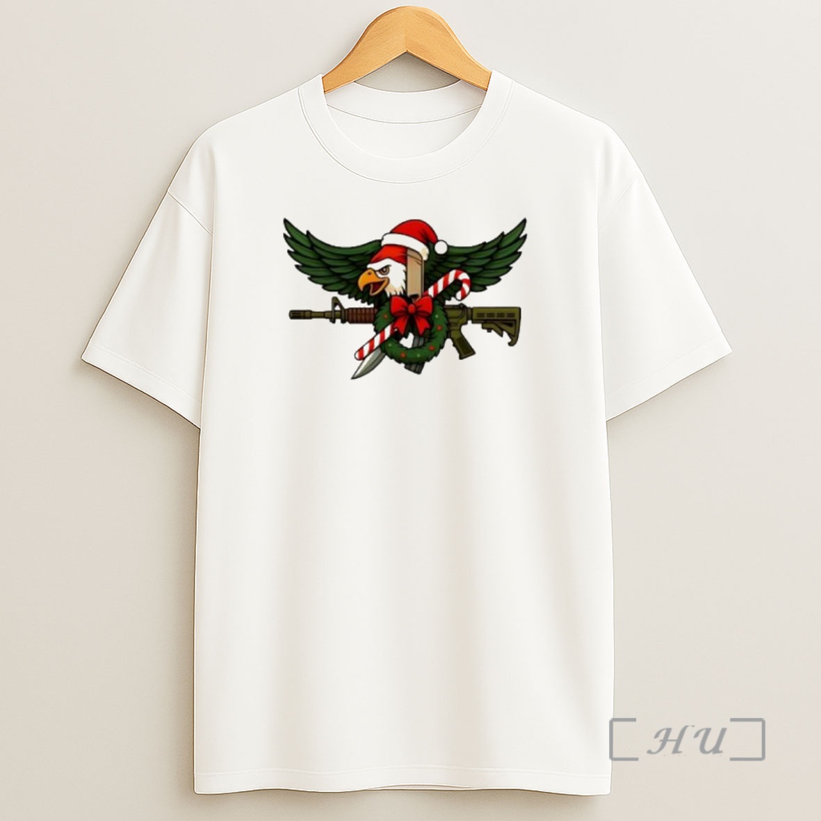 Officials Eagle Hat Santa Gun Christmas Premium Shirt Sweatshirt Tee