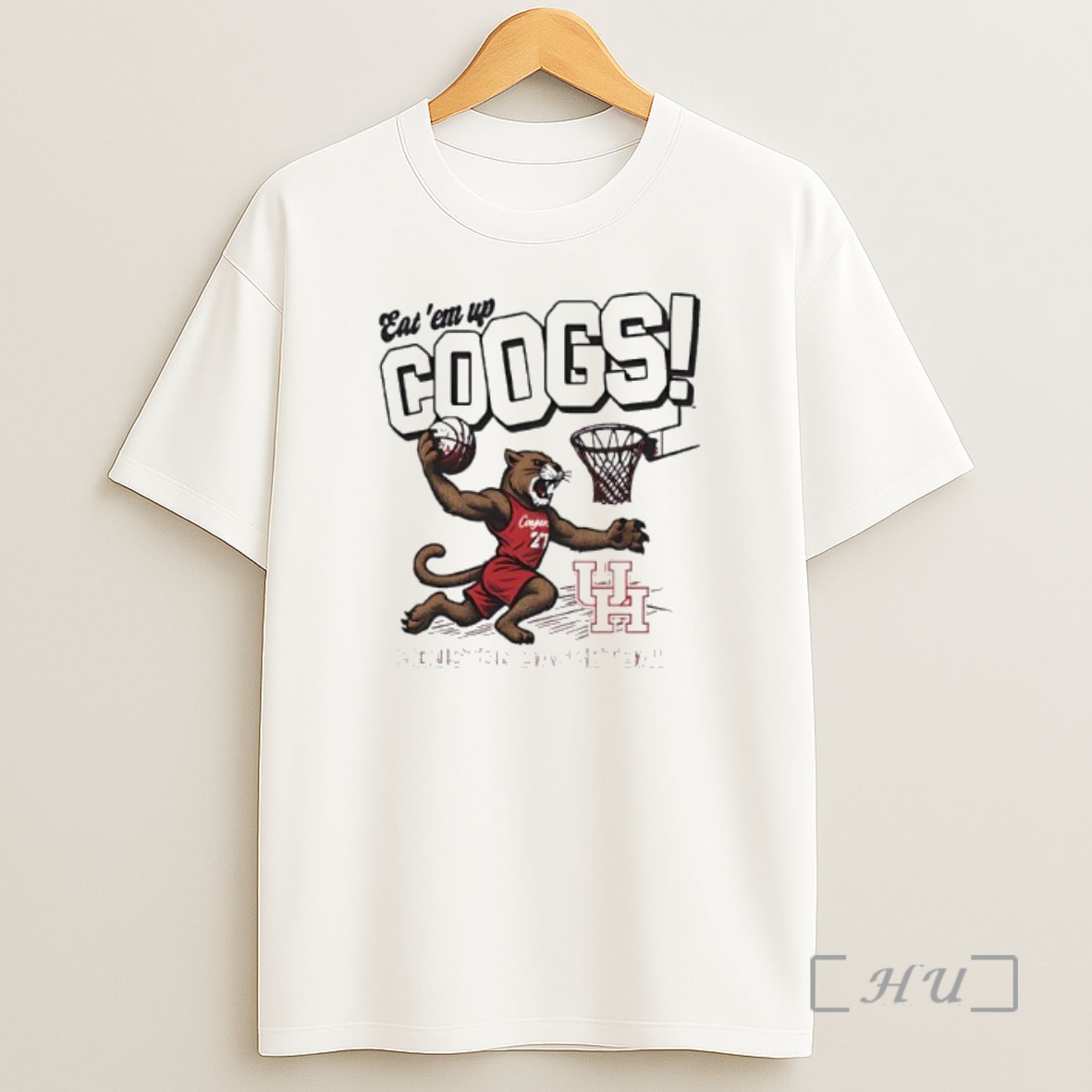 Officials Eat Em Up Coogs Slam Dunk Houston Basketball Mascot Premium Shirt Sweatshirt Tee