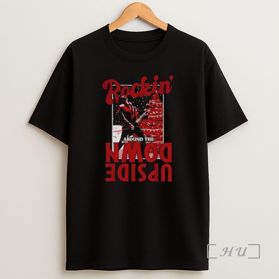 Officials Eddie Munson Rockin Upside Down Stranger Things Merry Christmas Premium Shirt Sweatshirt Tee