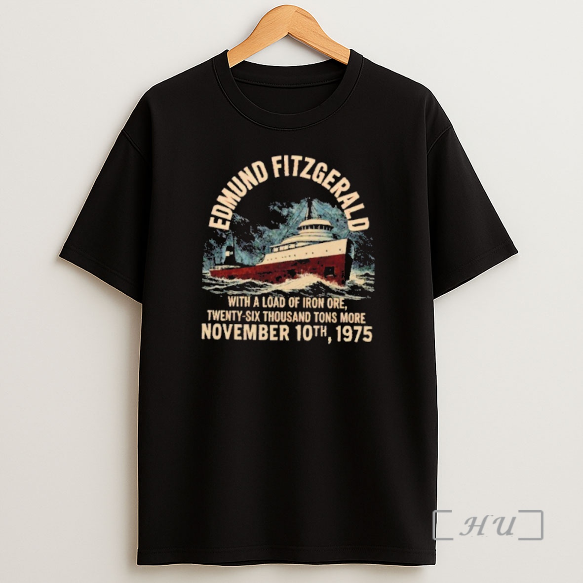 Officials Edmund Fitzgerald With A Load Of Iron Ore Twenty Six Thousand Tons More 1975 Premium Shirt Sweatshirt Tee