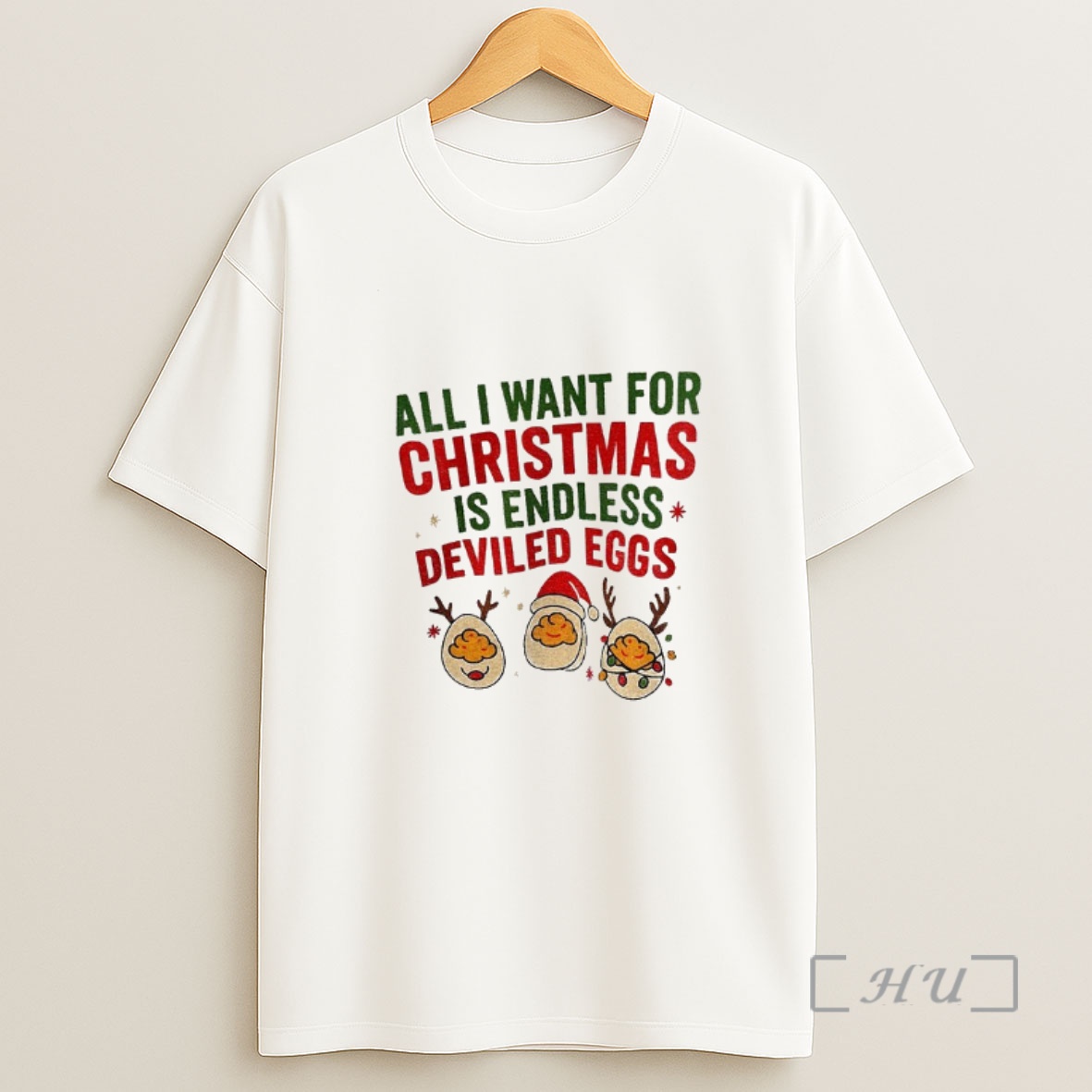 Officials Egg Santa Hat All I Want For Christmas Is Endless Deviled Eggs Merry Christmas Premium Shirt Sweatshirt Tee