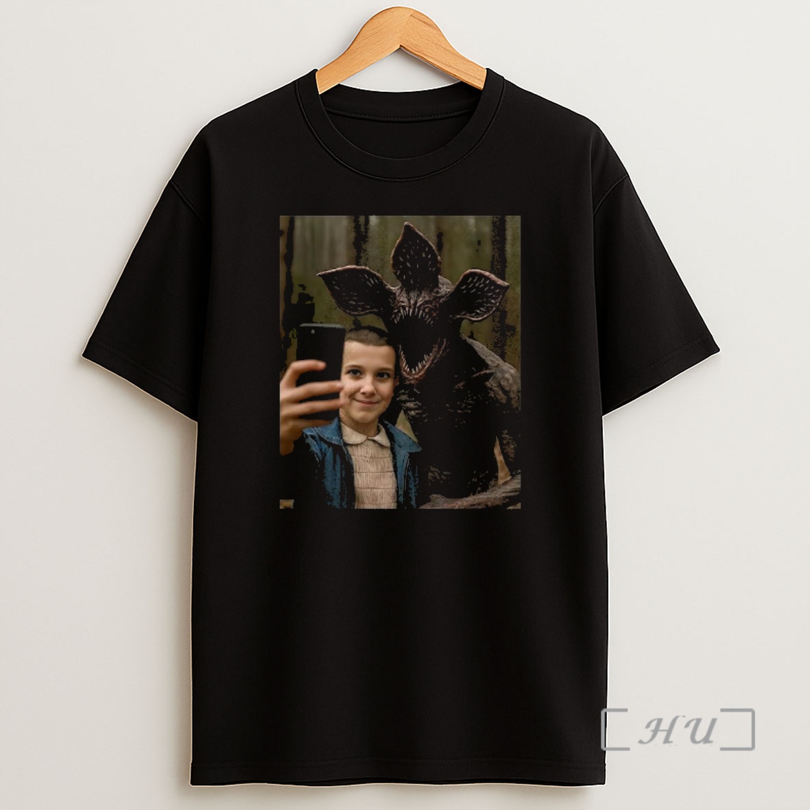 Officials Eleven And The Demogorgon Stranger Things Selfie Meme Premium Shirt Sweatshirt Tee
