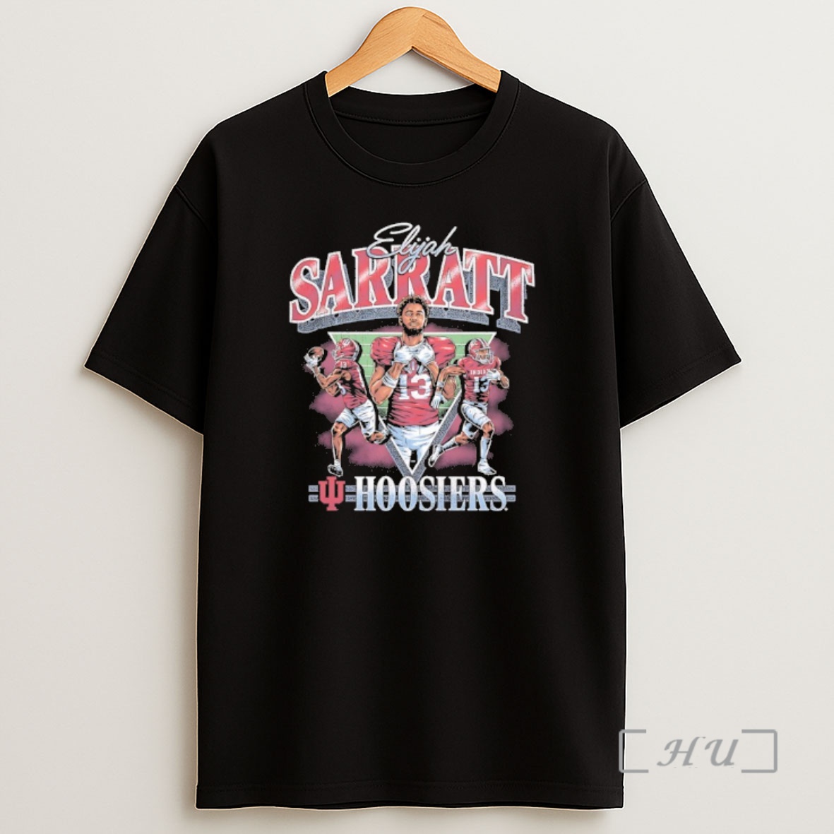 Officials Elijah Sarratt 13 Indiana Hoosiers Football Player Graphic Premium Shirt Sweatshirt Tee