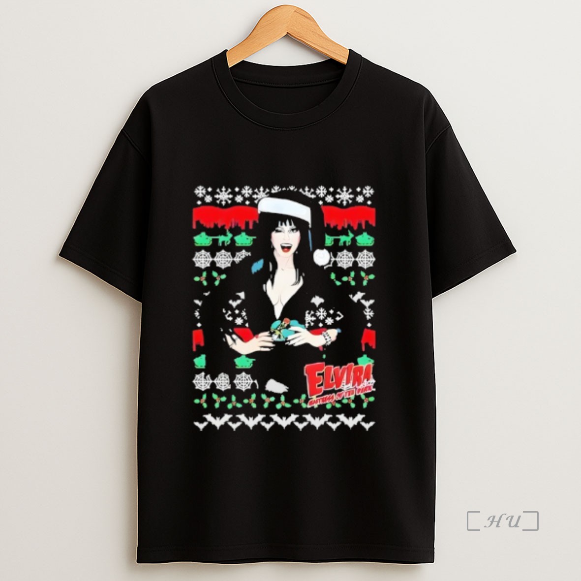 Officials Elvira Wink Xmas Ugly Christmas Premium Shirt Sweatshirt Tee