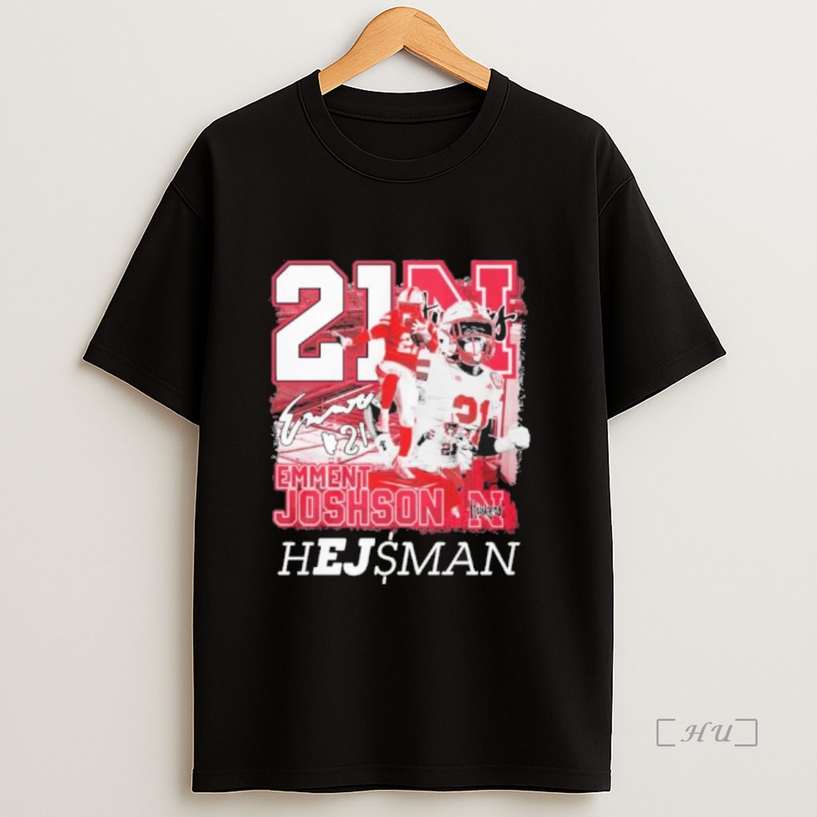 Officials Emmett Johnson Nebraksa Heisman Signatrue Premium Shirt Sweatshirt Tee