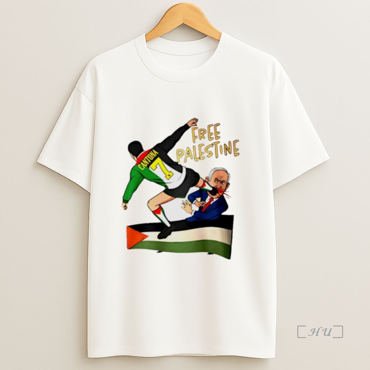 Officials Eric Cantona Give Netanyahu Free Palestine Premium Shirt Sweatshirt Tee