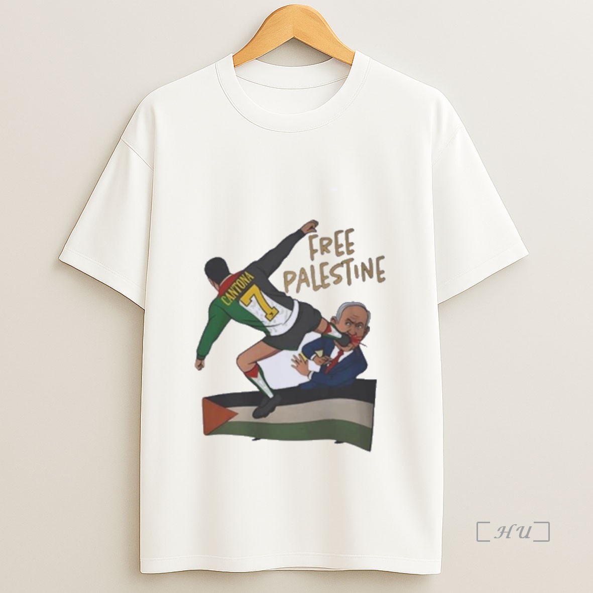 Officials Eric Cantona Kick Free Palestine Premium Shirt Sweatshirt Tee