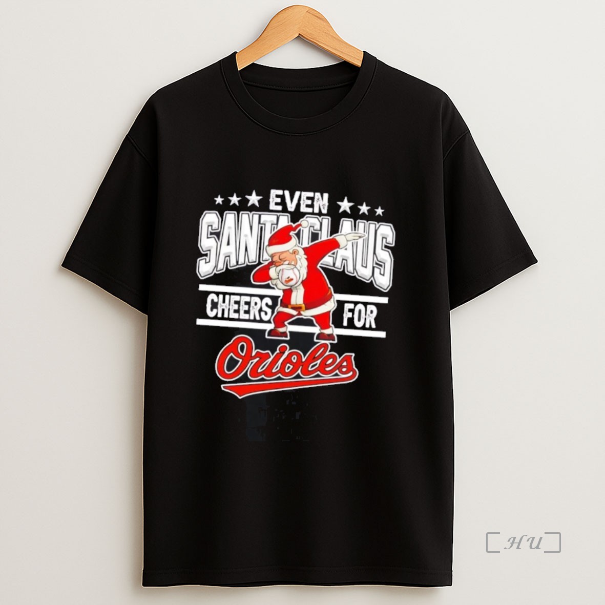 Officials Even Santa Claus Cheers For Baltimore Orioles Christmas Premium Shirt Sweatshirt Tee