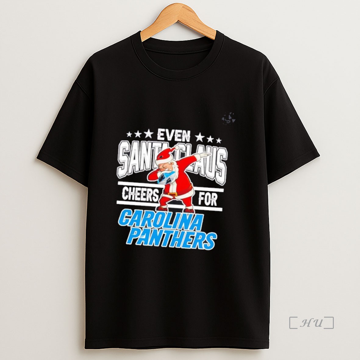 Officials Even Santa Claus Cheers For Carolina Panthers Christmas Premium Shirt Sweatshirt Tee