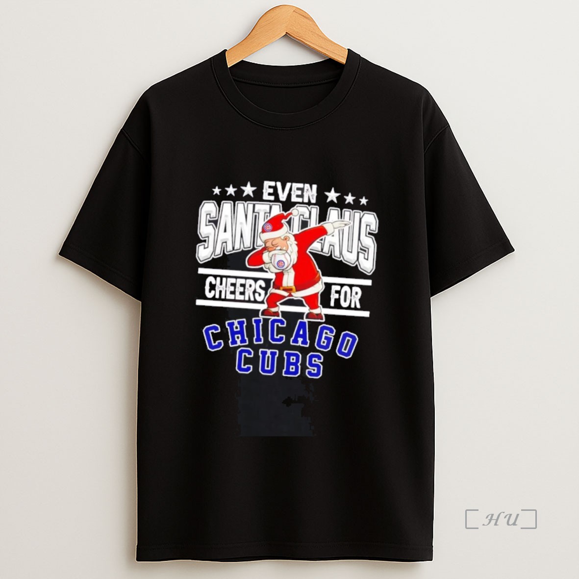 Officials Even Santa Claus Cheers For Chicago Cubs Christmas Premium Shirt Sweatshirt Tee