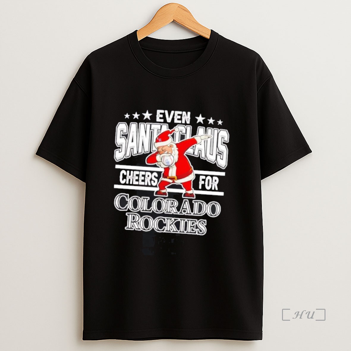 Officials Even Santa Claus Cheers For Colorado Rockies Christmas Premium Shirt Sweatshirt Tee