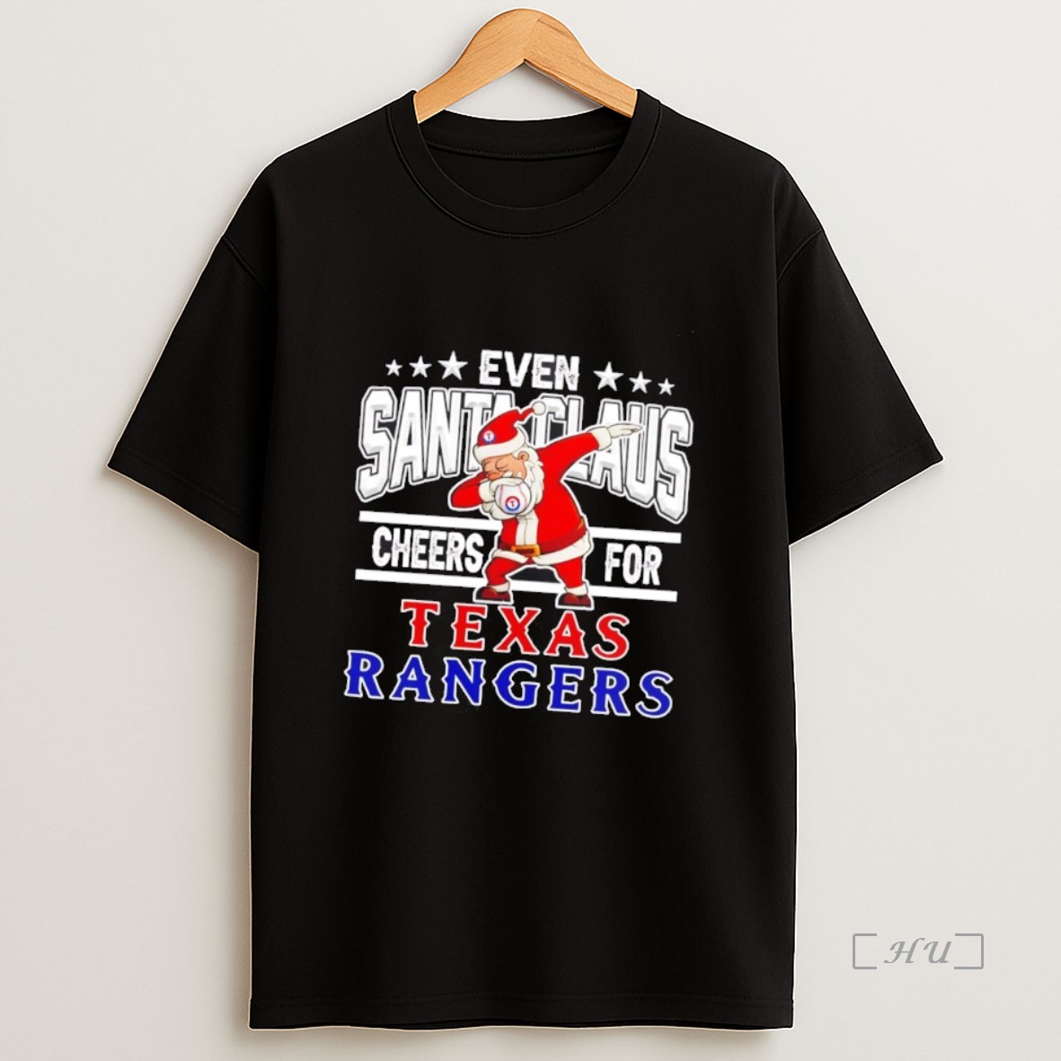 Officials Even Santa Claus Cheers For Texas Rangers Christmas Premium Shirt Sweatshirt Tee 1