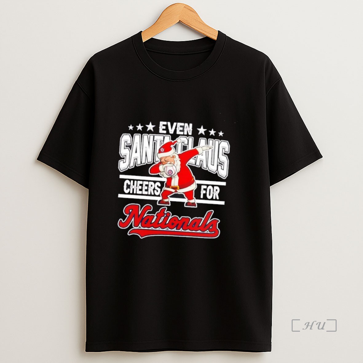 Officials Even Santa Claus Cheers For Washington Nationals Christmas Premium Shirt Sweatshirt Tee 1