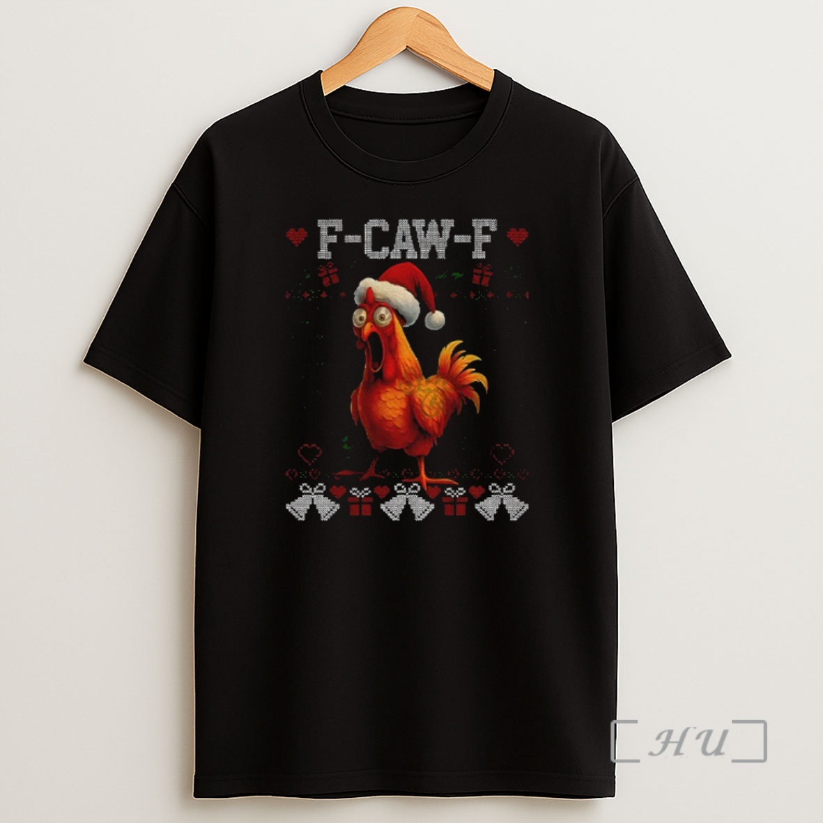 Officials F Caw F Chicken Santa Hat Merry Christmas Premium Shirt Sweatshirt Tee