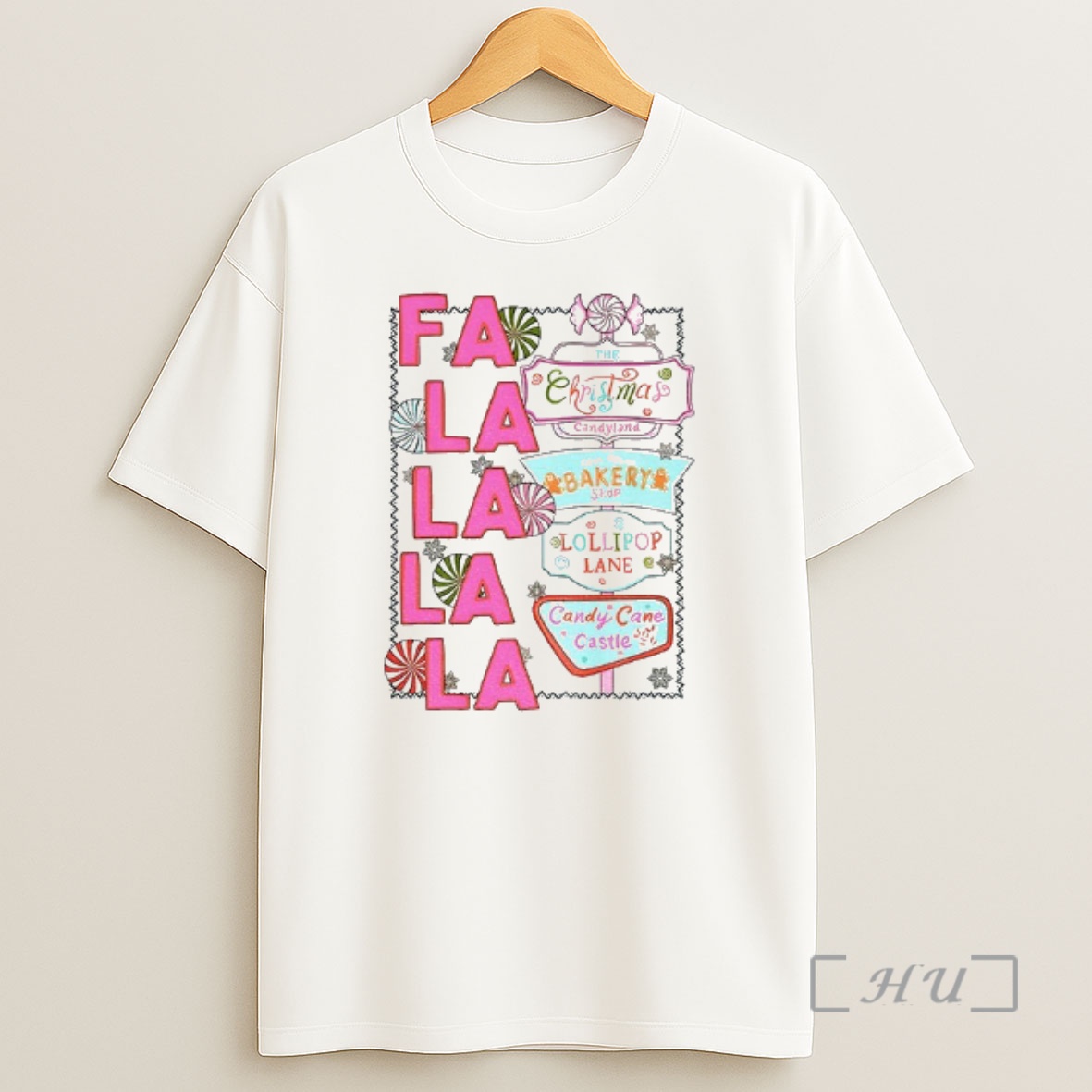 Officials Fa La La La Candyland The Christmas Bakery Shop Lollipop Lane Candy Cane Castle Christmas Premium Shirt Sweatshirt Tee