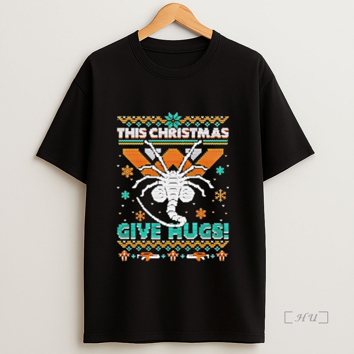 Officials Facehugger This Christmas Give Hugs Ugly Christmas Premium Shirt Sweatshirt Tee