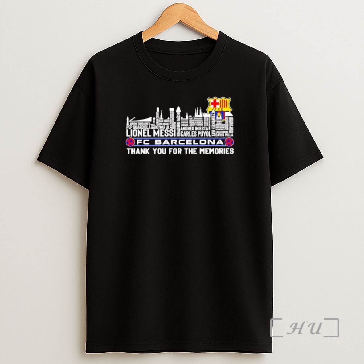 Officials Fc Barcelona Thank You For The Memories Player Name City Skyline Premium Shirt Sweatshirt Tee
