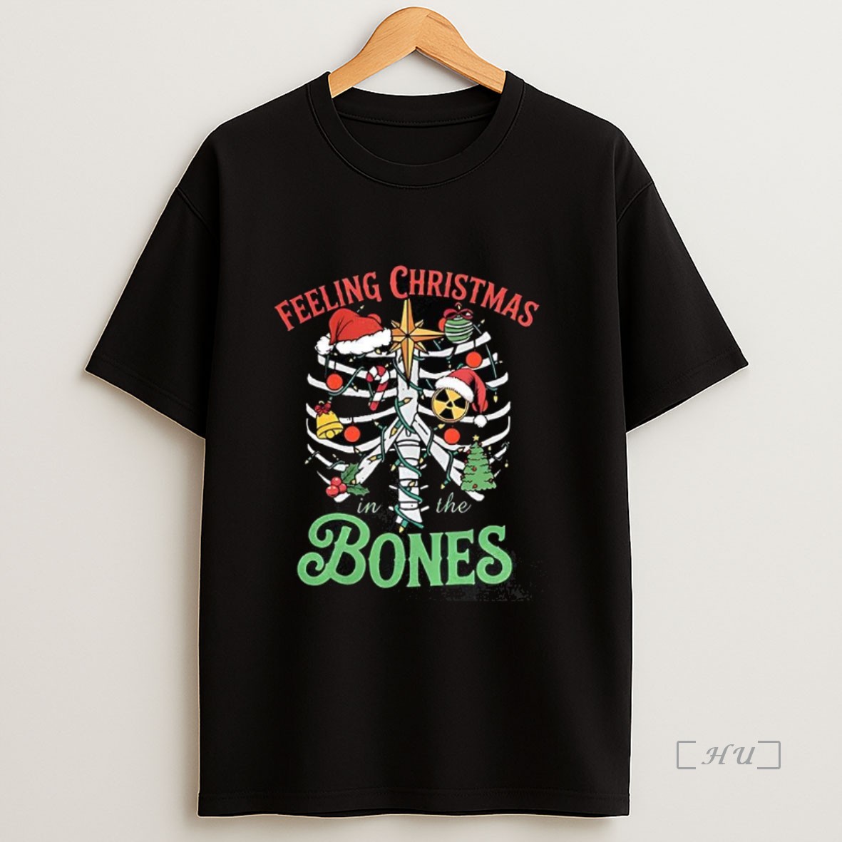 Officials Feeling Christmas In The Bones Ribcage Premium Shirt Sweatshirt Tee