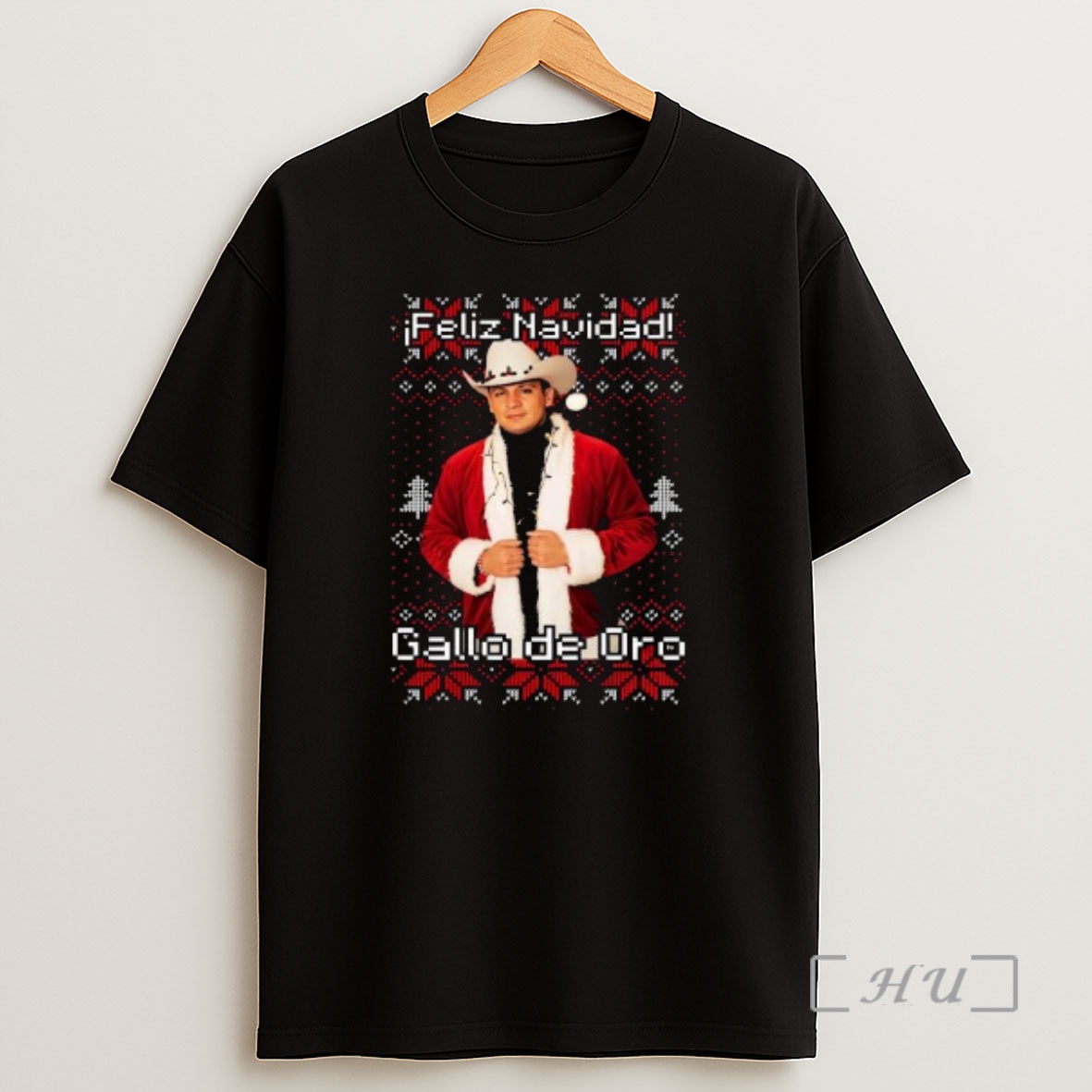 Officials Feliz Navidad Gallo De Oro Ugly Christmas Circle Black Premium Shirt Sweatshirt Tee