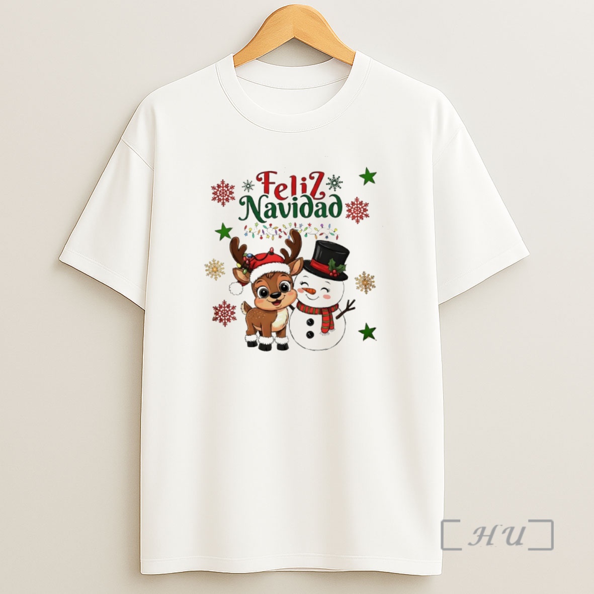 Officials Feliz Navidad Xmas Reindeer And Snowman Premium Shirt Sweatshirt Tee