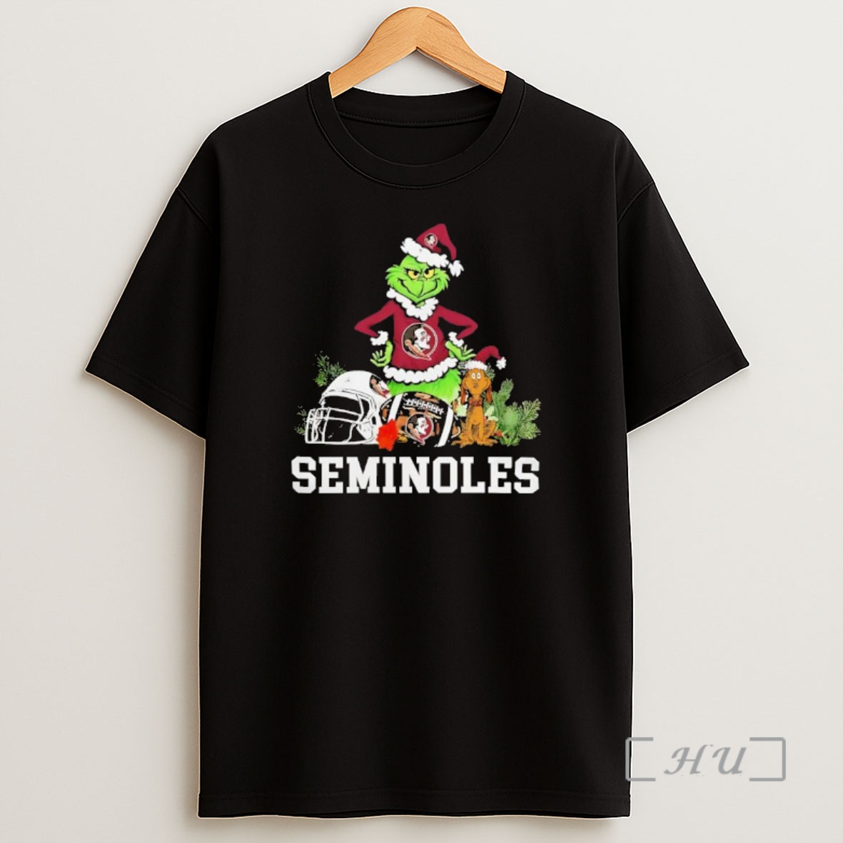 Officials Florida State Seminoles The Grinch And Max Helmet Christmas 2025 Premium Shirt Sweatshirt Tee