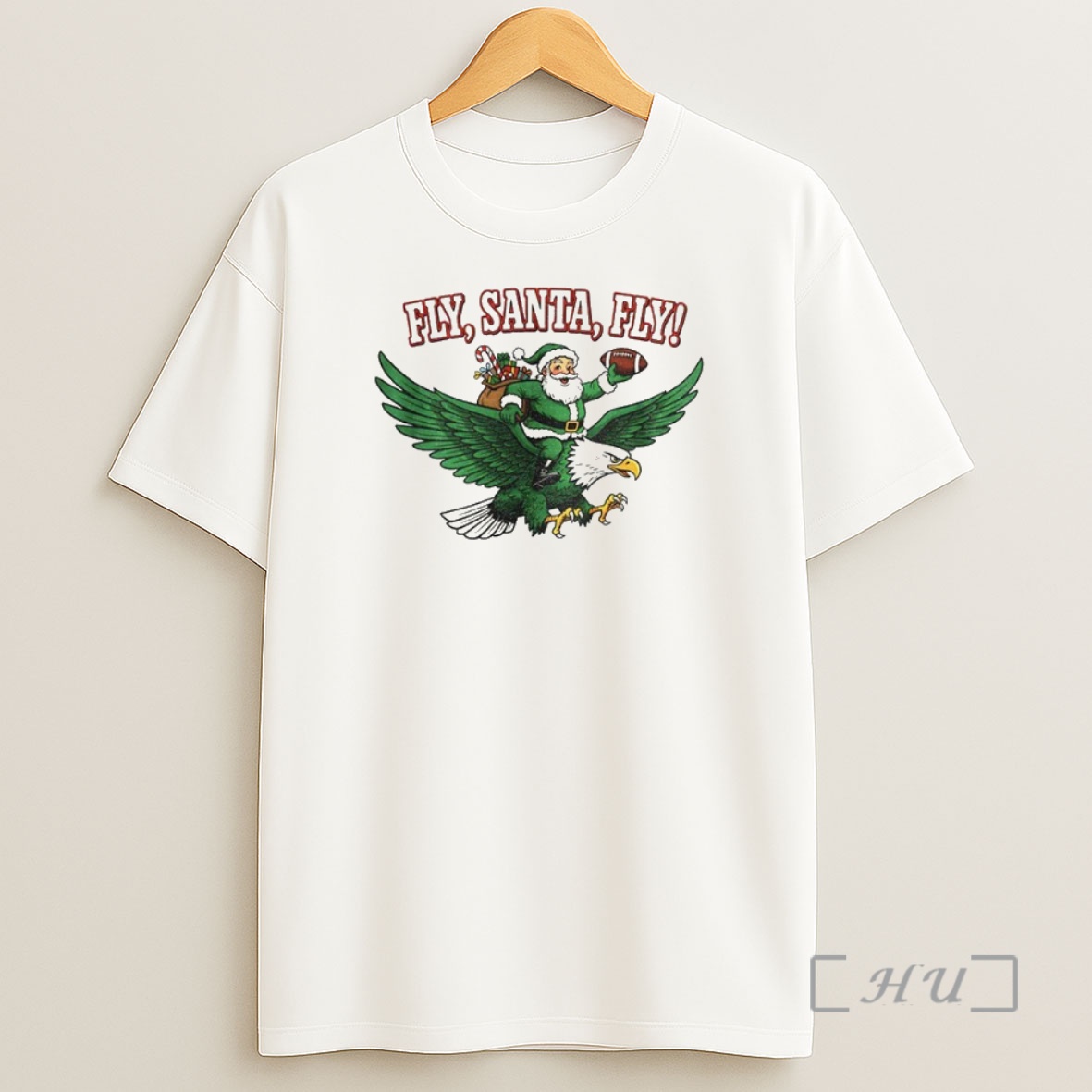 Officials Fly Santa Fly Christmas Santa Philadelphia Eagles Football Premium Shirt Sweatshirt Tee