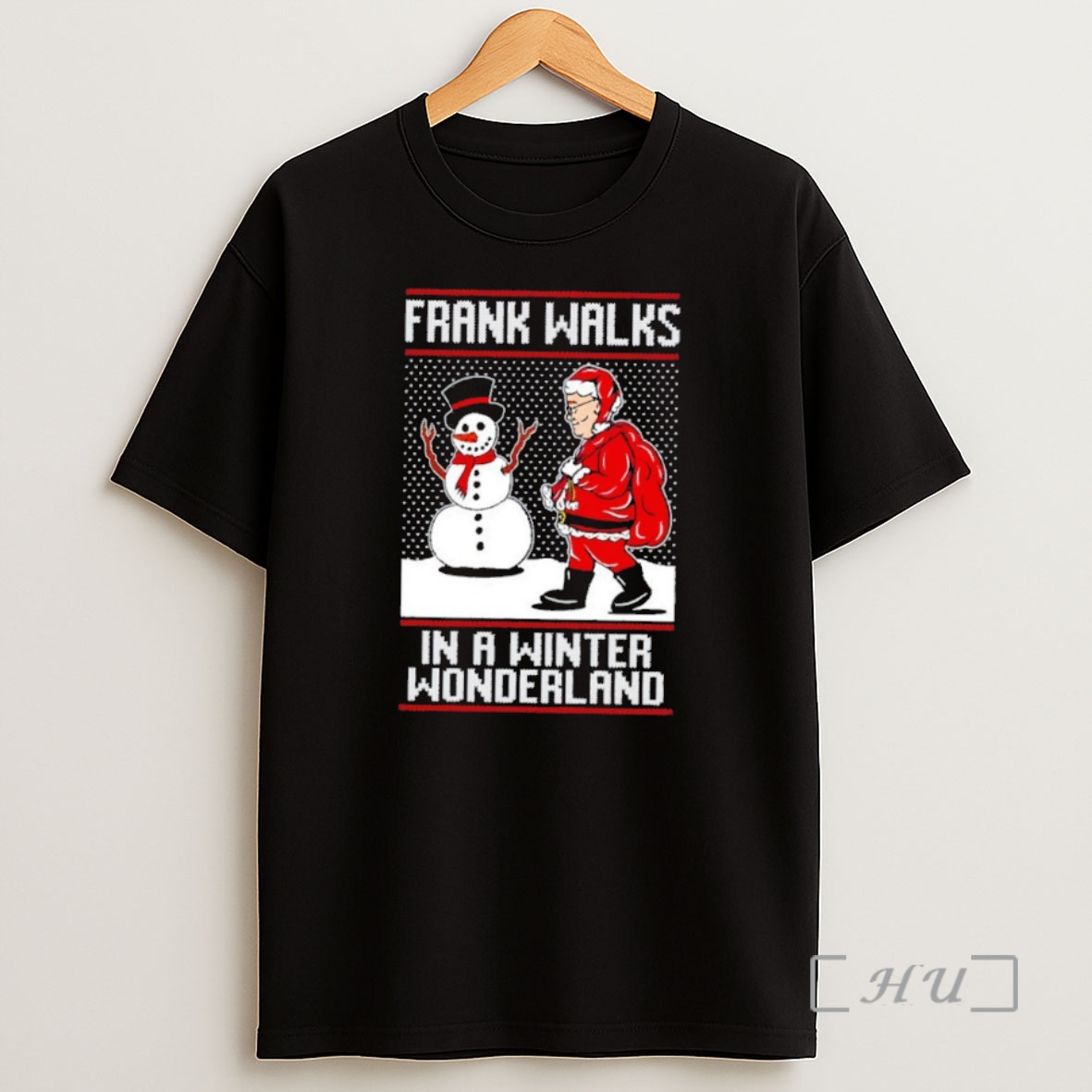 Officials Frank Walks In A Winter Wonderland Ugly Christmas Premium Shirt Sweatshirt Tee