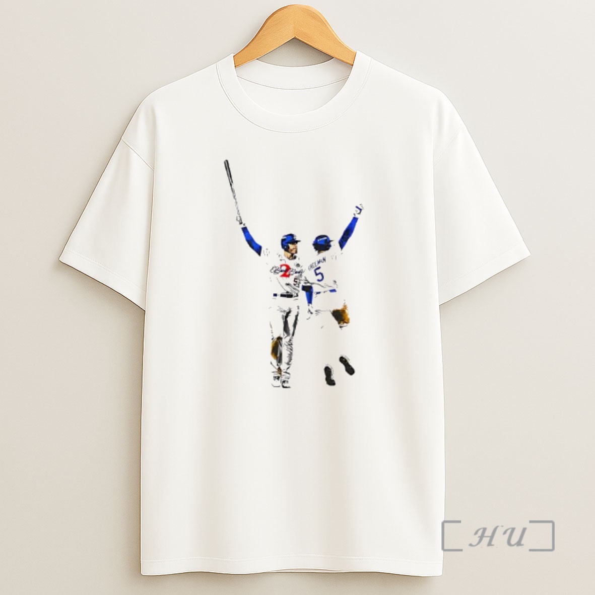 Officials Freddie Freeman And Trea Turner La Dodgers Celebrating Graphic Signatures Premium Shirt Sweatshirt Tee