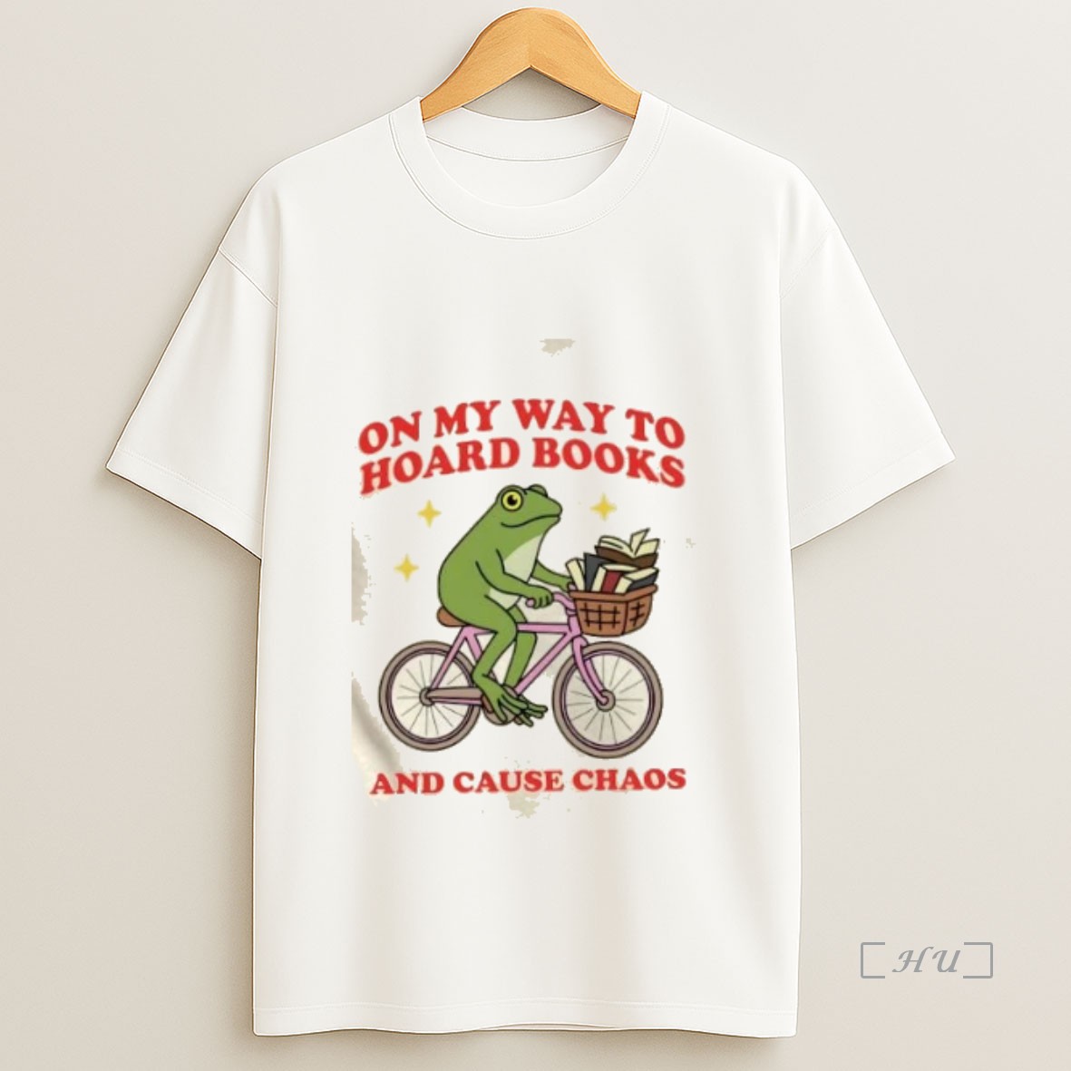 Officials Frog Bike Bicycle On My Way To Hoard Books And Cause Chaos Premium Shirt Sweatshirt Tee