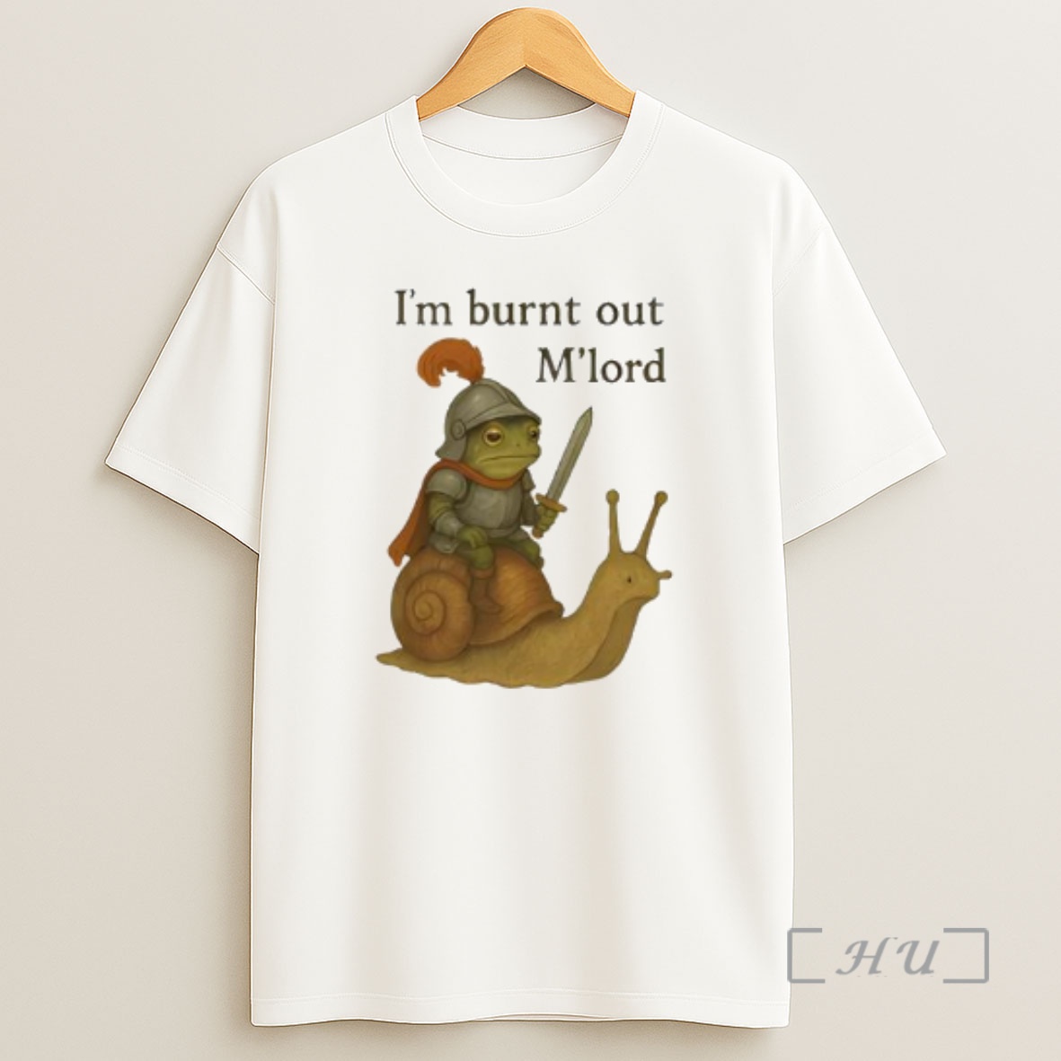 Officials Frog Knight On A Snail Im Burnt Out Mlord Premium Shirt Sweatshirt Tee