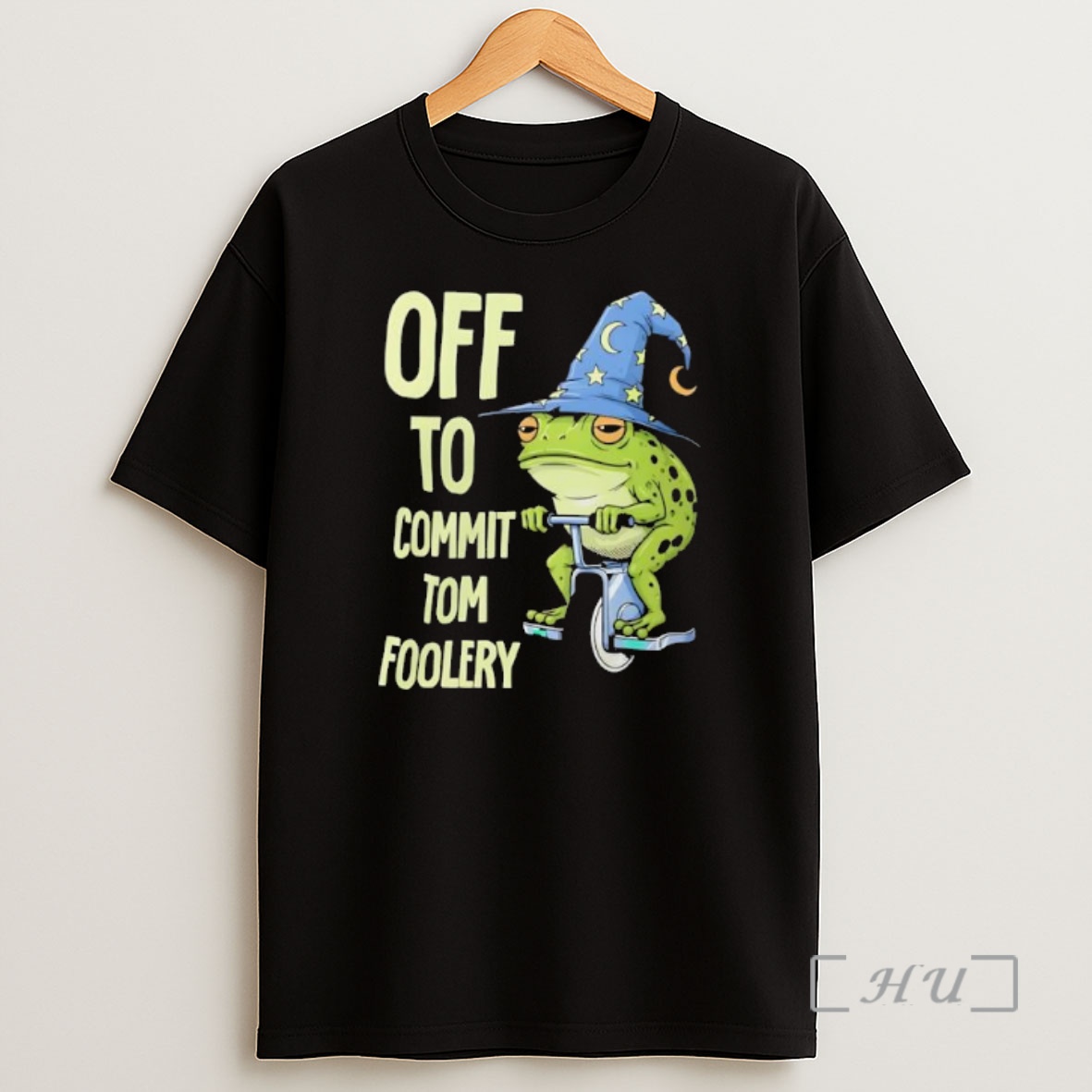 Officials Frog Wizard Riding A Unicycle Off To Commit Tomfoleri Graphic Premium Shirt Sweatshirt Tee