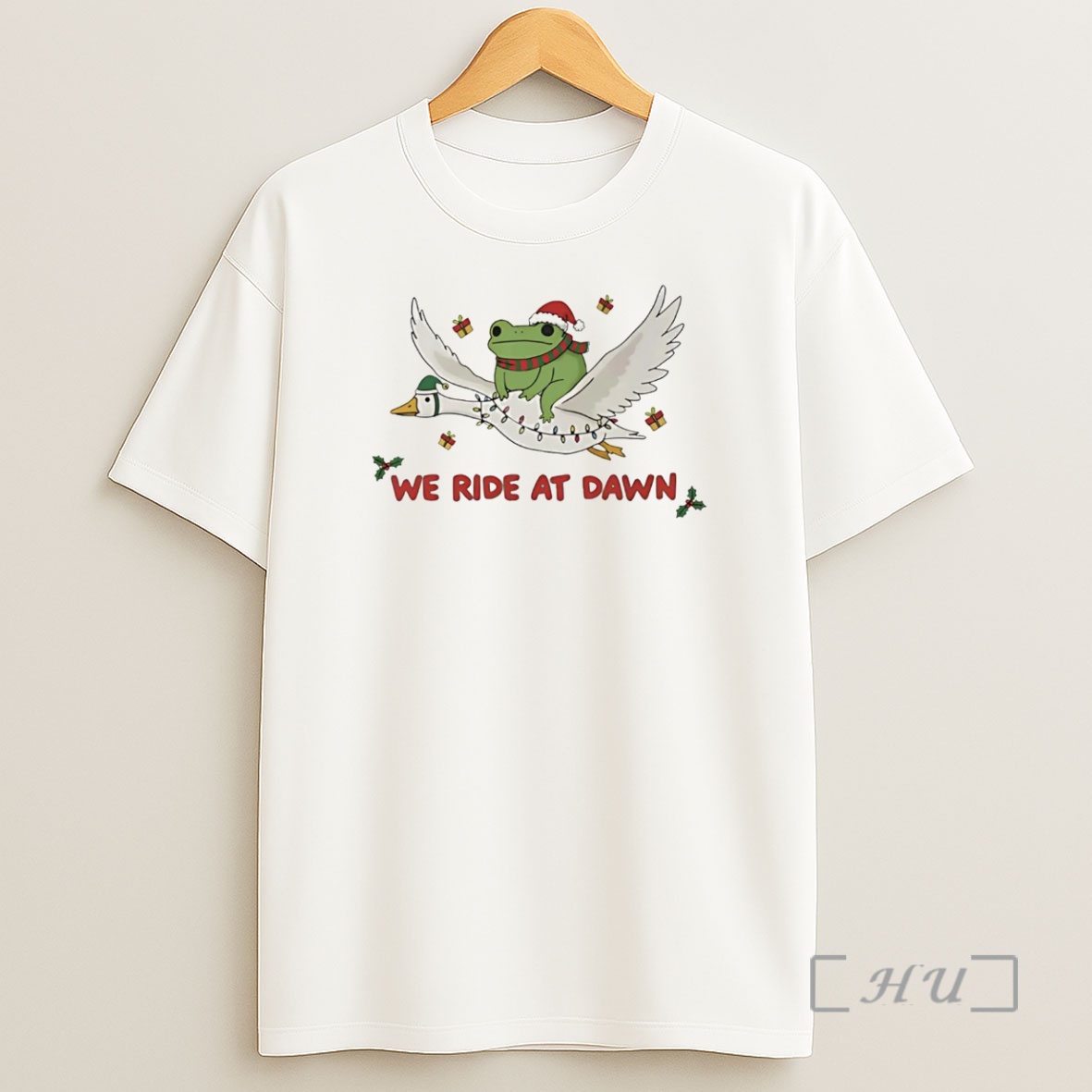 Officials Frog And Goose We Ride At Dawn Christmas Premium Shirt Sweatshirt Tee