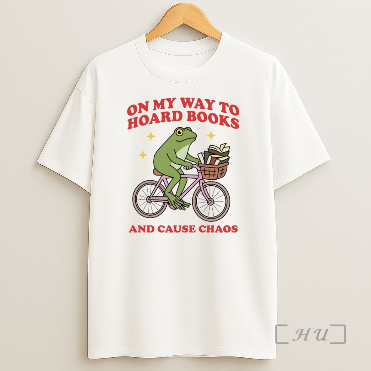 Officials Frog On My Way To Hoard Books And Cause Chaos Premium Shirt Sweatshirt Tee