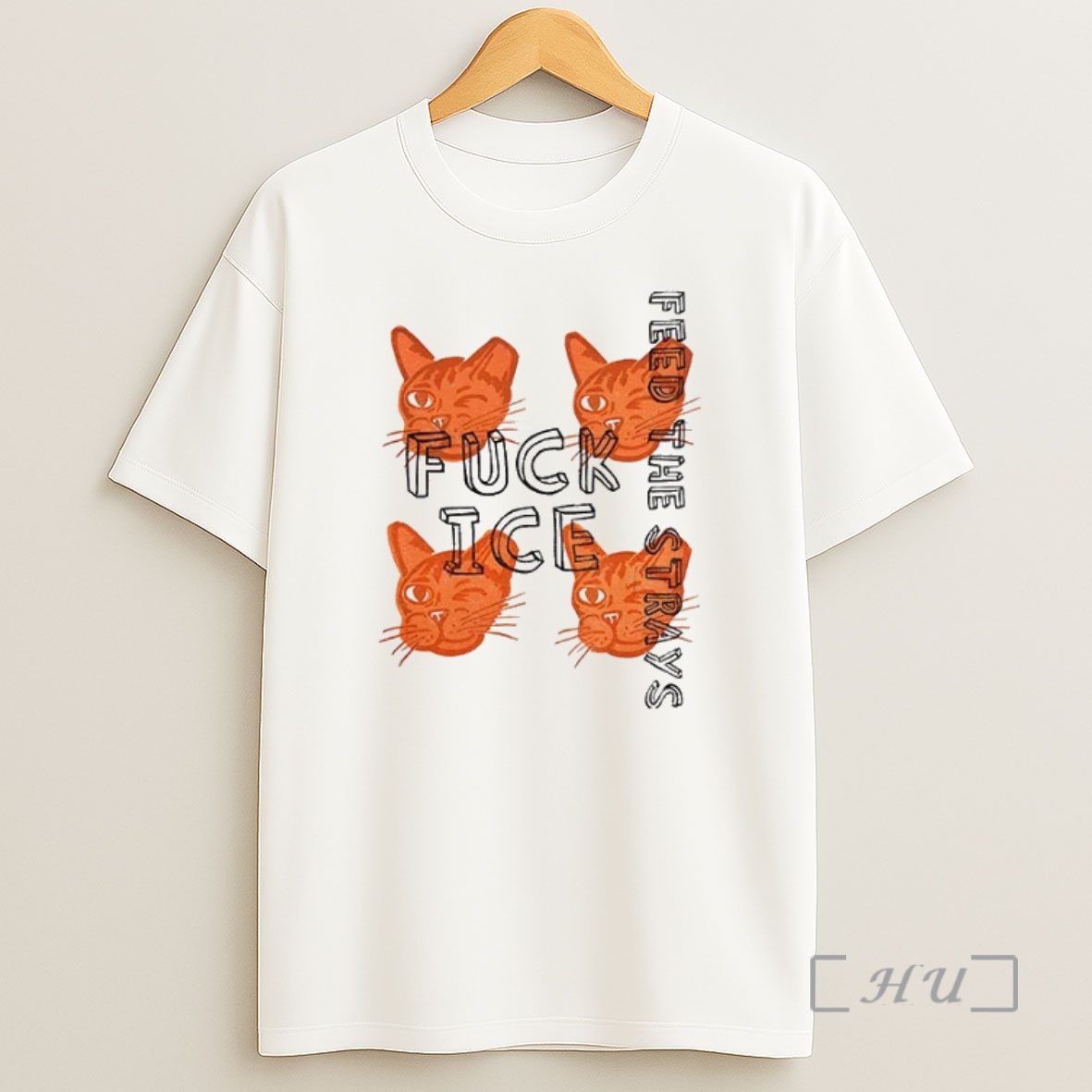 Officials Fuck Ice Orange Cats Feed The Strays Political Premium Shirt Sweatshirt Tee