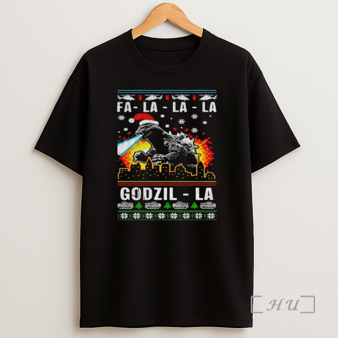 Officials Funny Godzilla Ugly Christmas Fa La La La Godzil La Premium Shirt Sweatshirt Tee