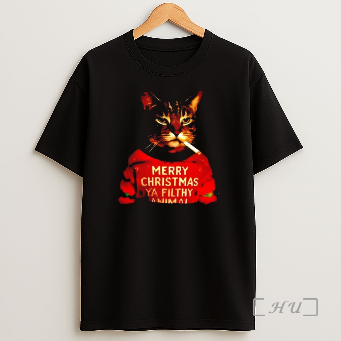 Officials Funny Merry Christmas Ya Filthy Smoking Cat Premium Shirt Sweatshirt Tee