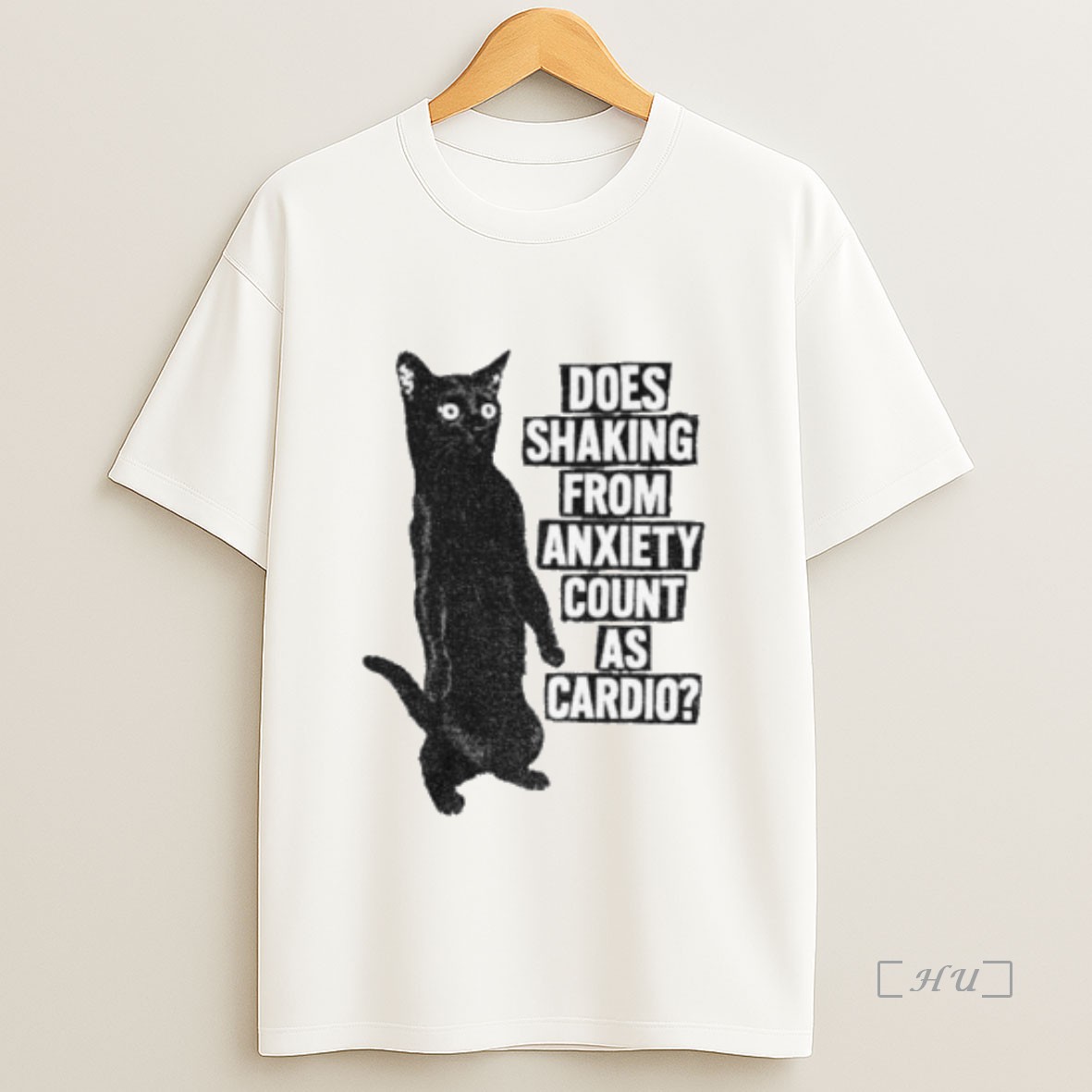 Officials Funny Cat Does Shaking From Anxiety Count As Cardio Premium Shirt Sweatshirt Tee