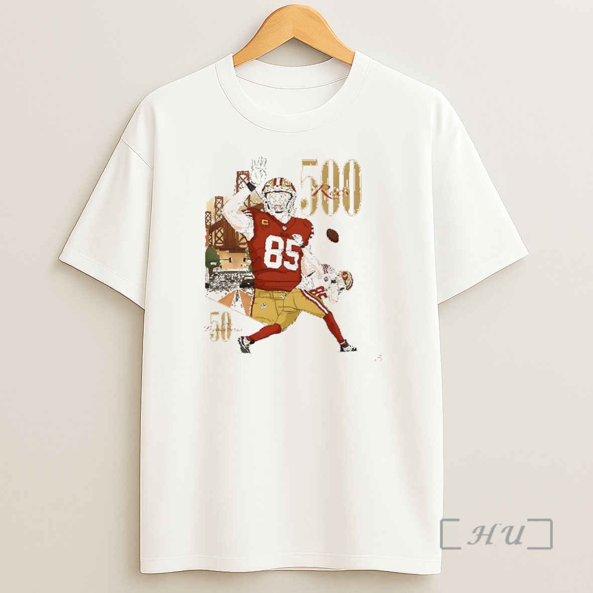 Officials George Kittle San Francisco 49ers Football 500 Recs 50 Touchdowns Premium Shirt Sweatshirt Tee