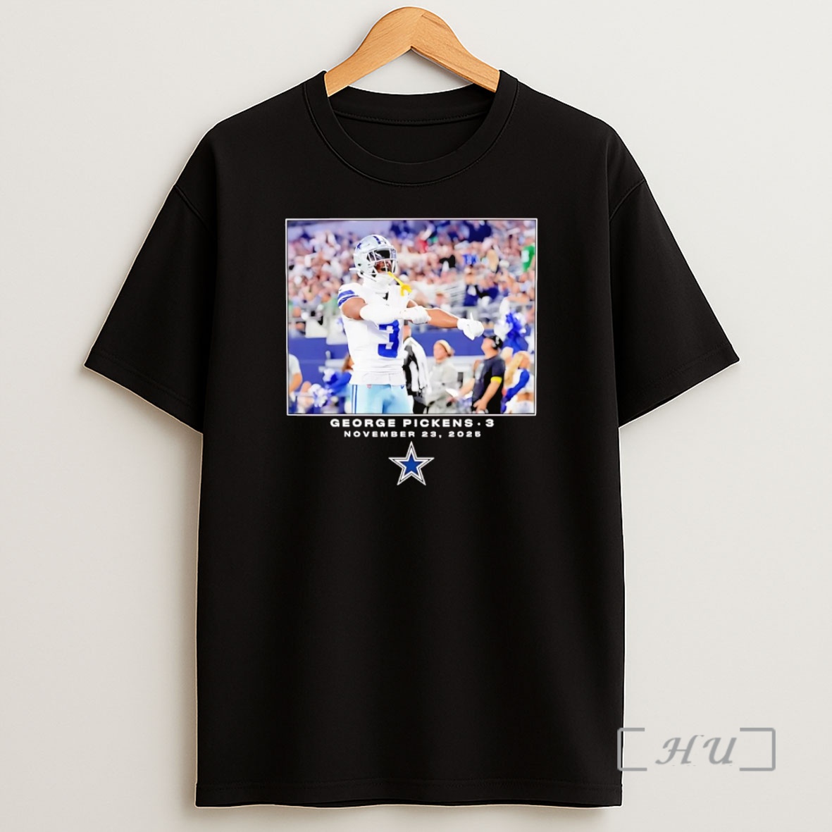 Officials George Pickens Flash Moment Photo 2025 Dallas Cowboys Premium Shirt Sweatshirt Tee