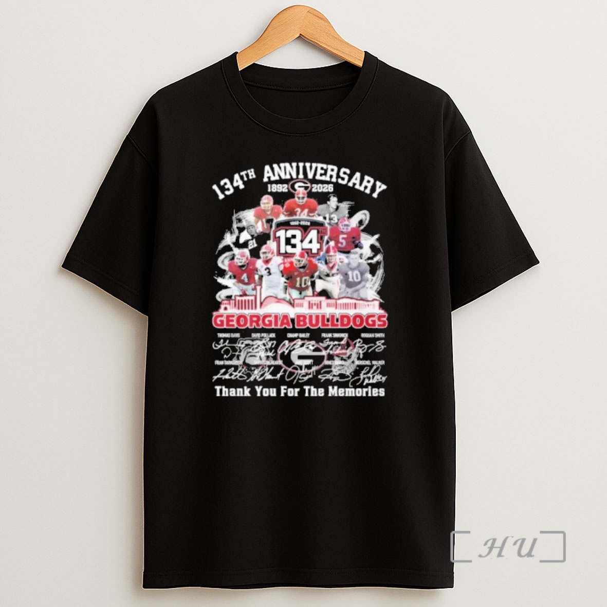 Officials Georgia Bulldogs 134th Anniversary 1892 2026 Signatures Premium Shirt Sweatshirt Tee