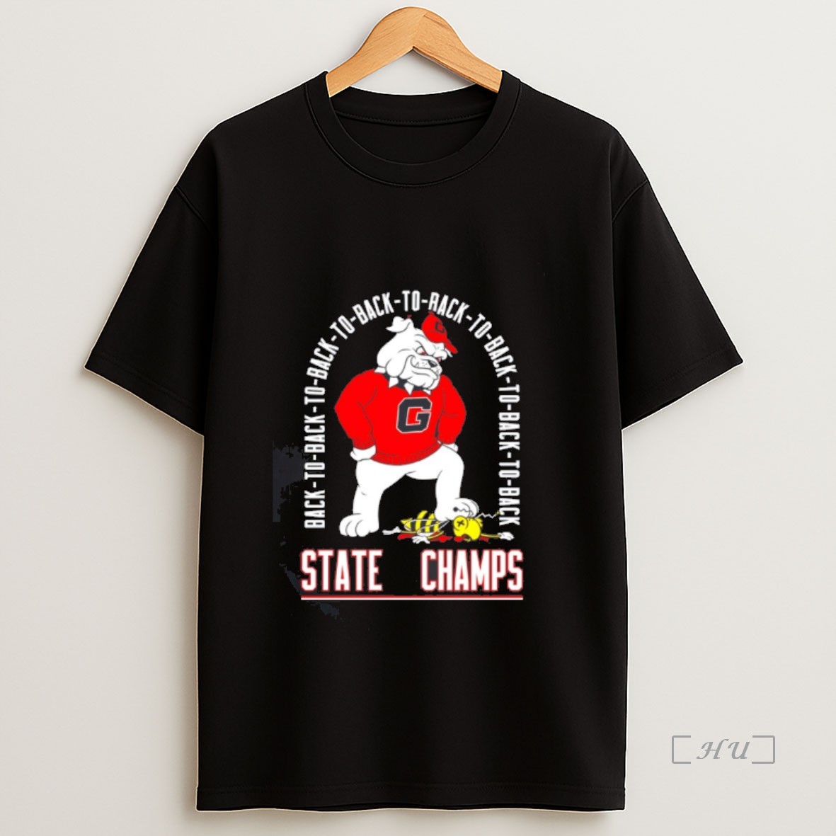 Officials Georgia Bulldogs Vs Yellow Jackets Back To Back Eight Time State Champs Mascot Premium Shirt Sweatshirt Tee