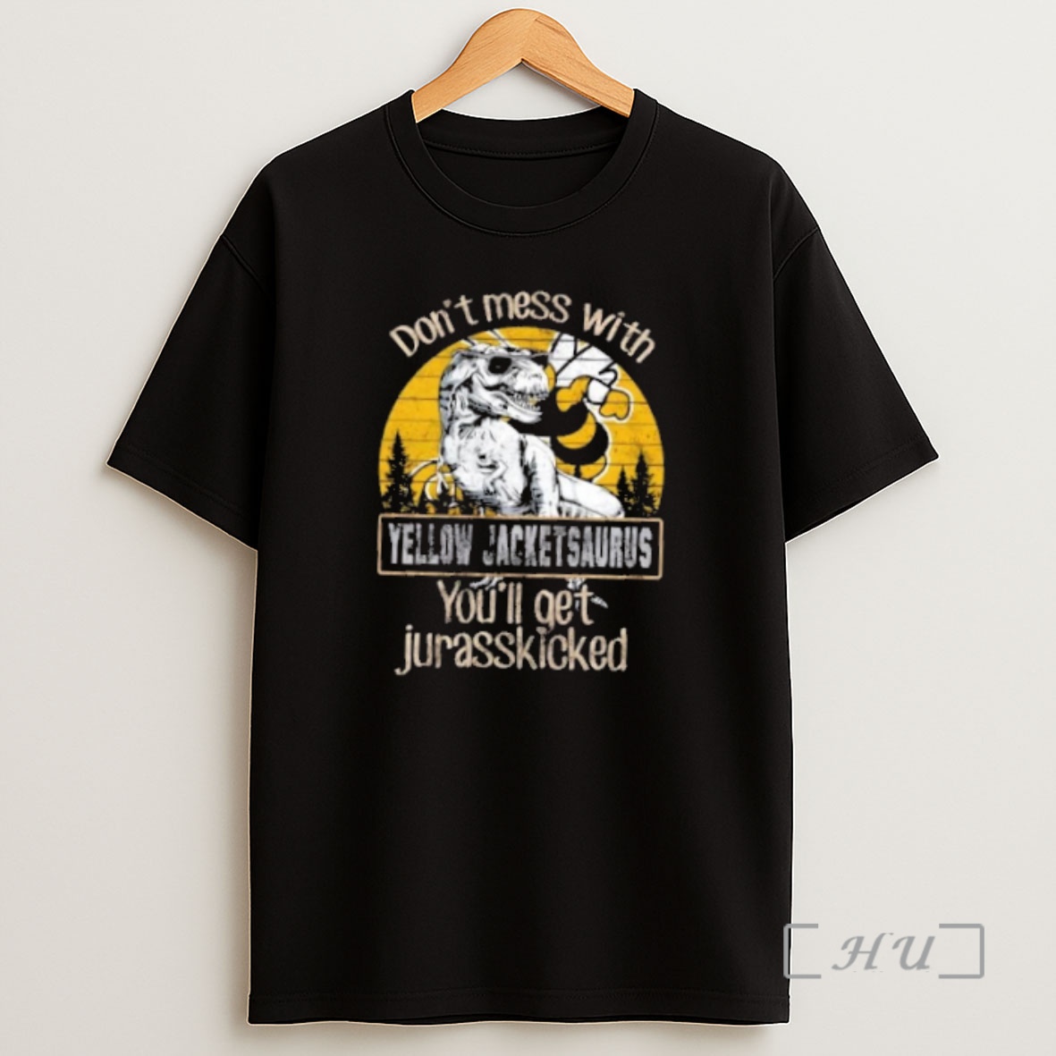 Officials Georgia Tech Yellow Jackets Dont Mess With Yellow Jacketsaurus Youll Get Jurasskicked Premium Shirt Sweatshirt Tee