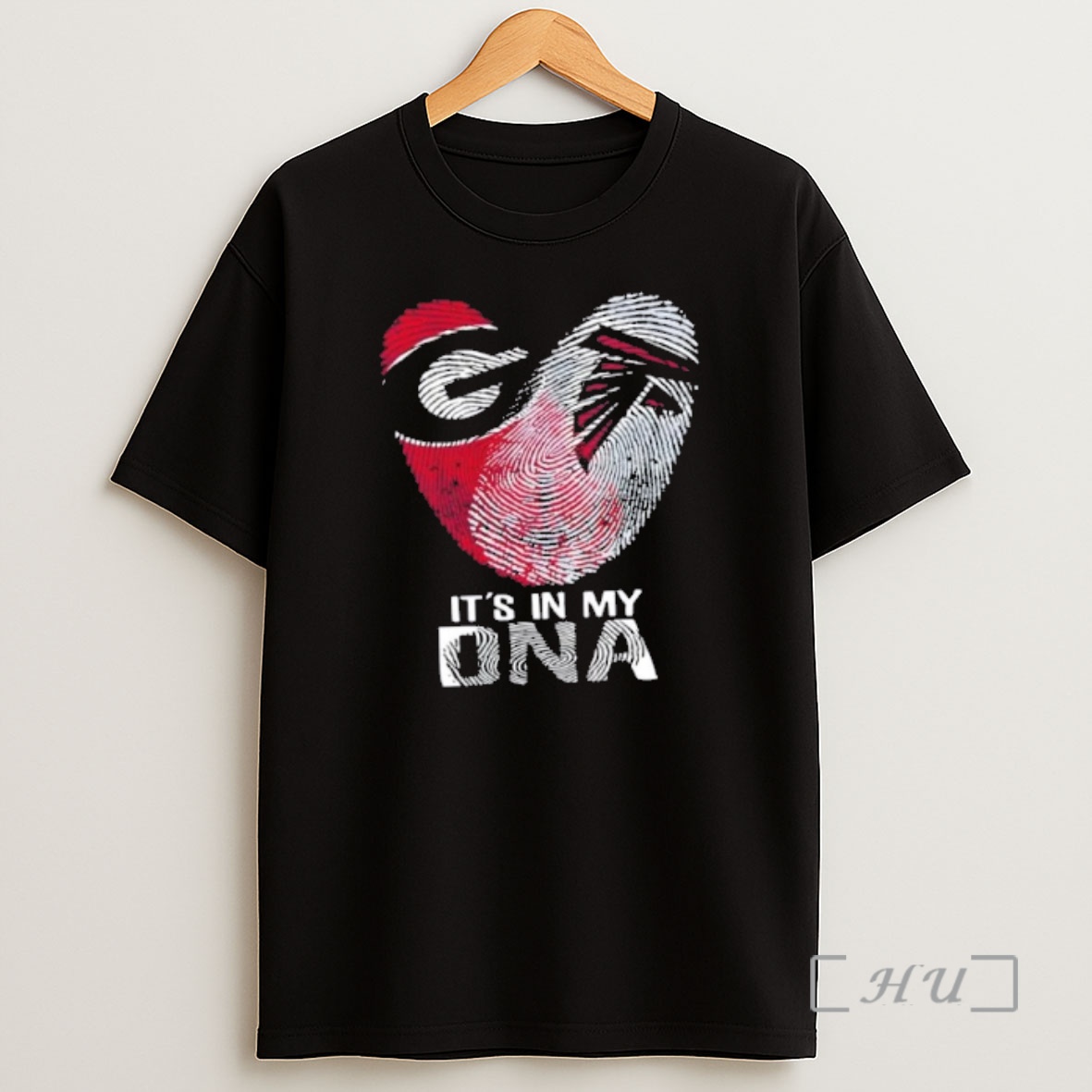 Officials Georgia City Sports Bulldogs X Atlanta Falcons Its In My Dna Fingerprint Heart Premium Shirt Sweatshirt Tee