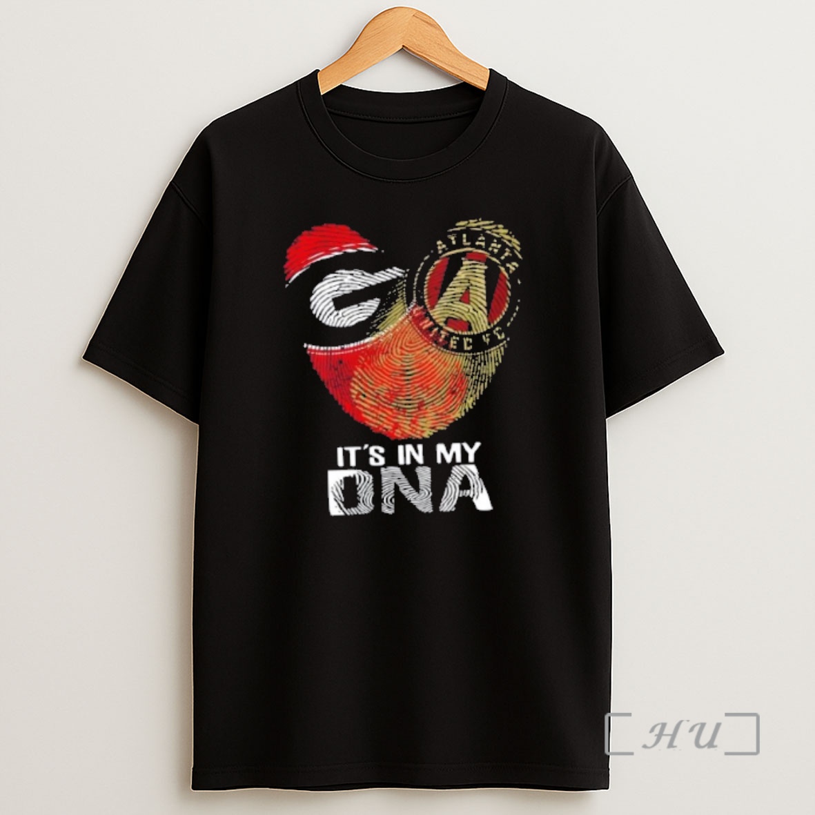 Officials Georgia City Sports Bulldogs X Atlanta United Fc Its In My Dna Fingerprint Heart Premium Shirt Sweatshirt Tee