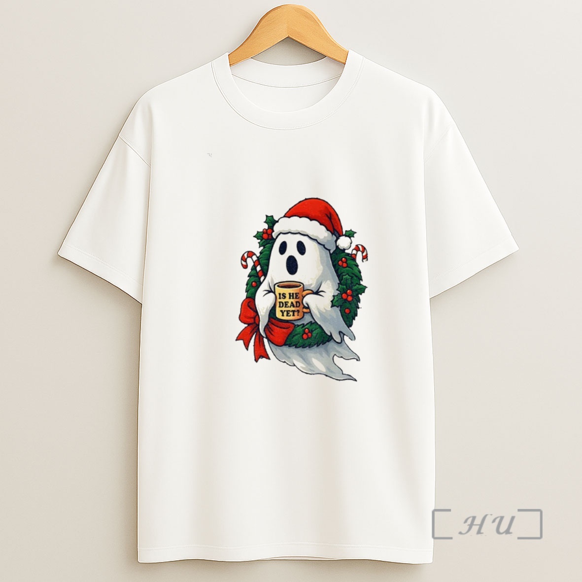 Officials Ghost Santa Hat Is He Dead Yet Merry Christmas Premium Shirt Sweatshirt Tee