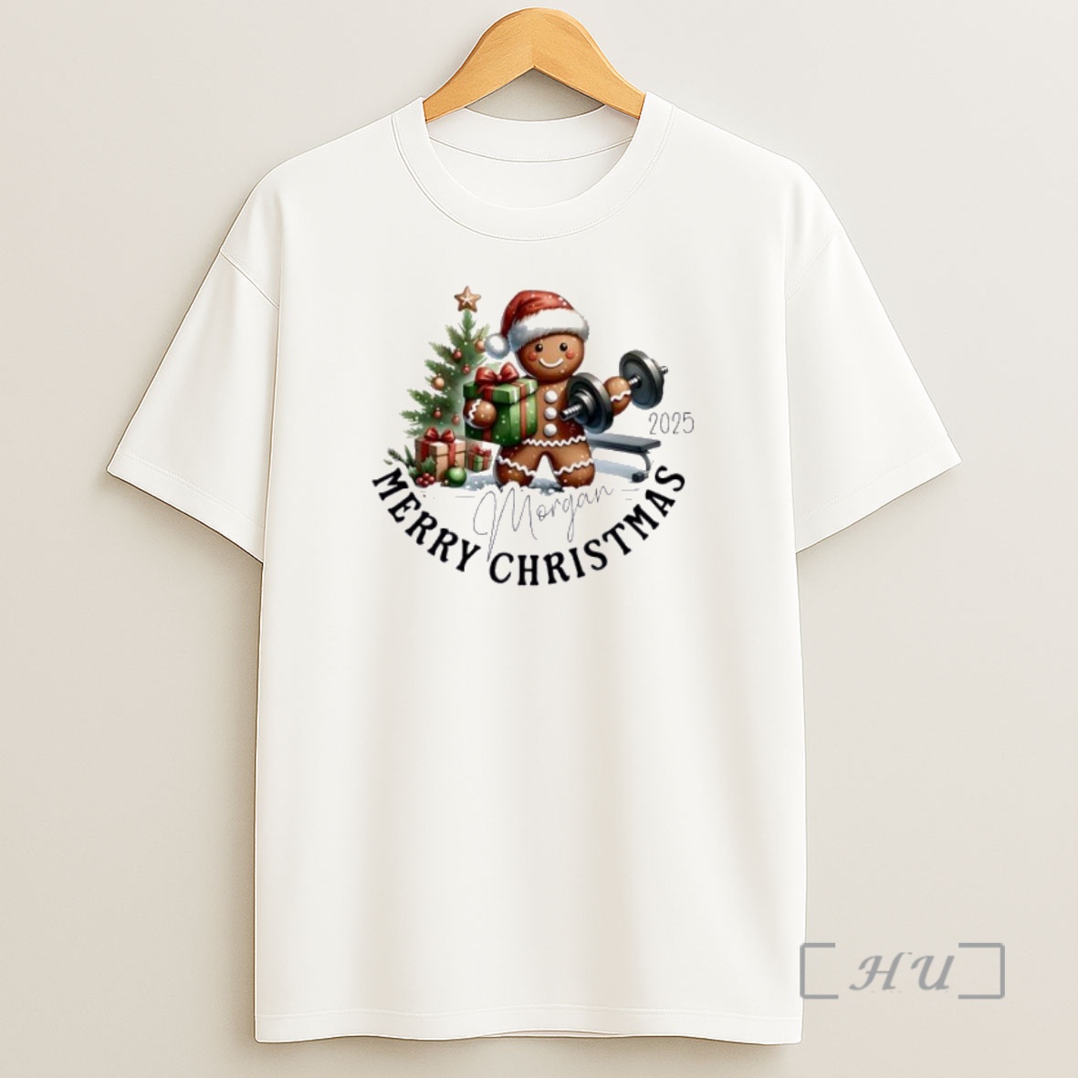 Officials Gingerbread Weightlifting Merry Christmas 2025 Personalized Ornaments White Premium Shirt Sweatshirt Tee