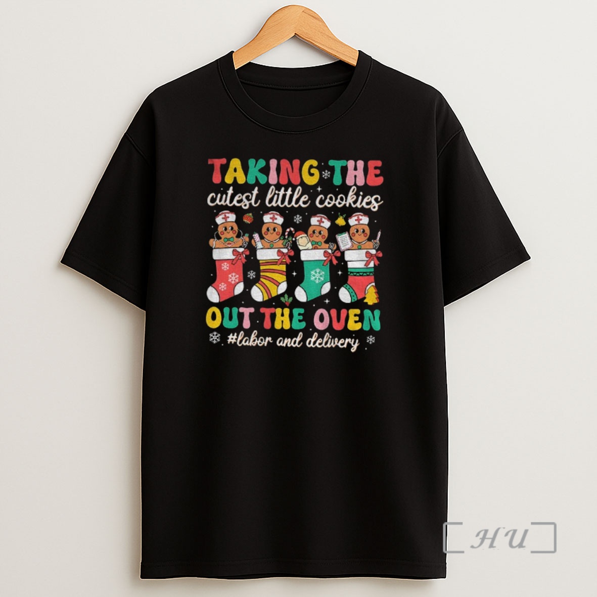 Officials Gingerbread Taking The Cutest Little Cookies Out The Oven Labor And Delivery Christmas Premium Shirt Sweatshirt Tee