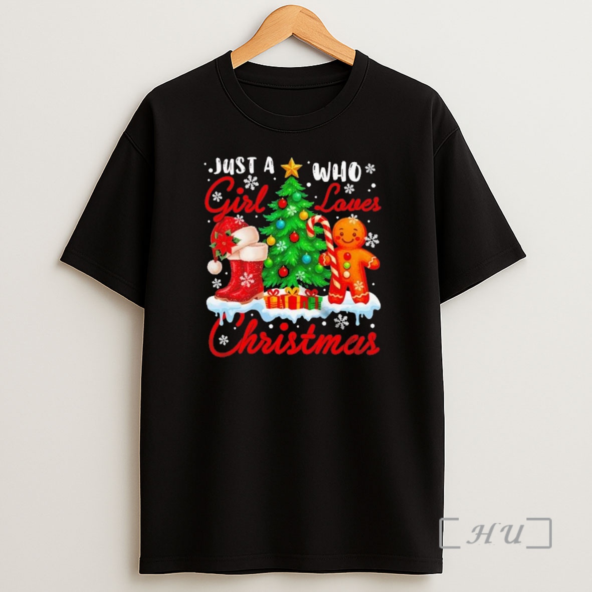Officials Girl Who Loves Christmas Lovely Tree Gingerbread Girls Women Family Black Premium Shirt Sweatshirt Tee
